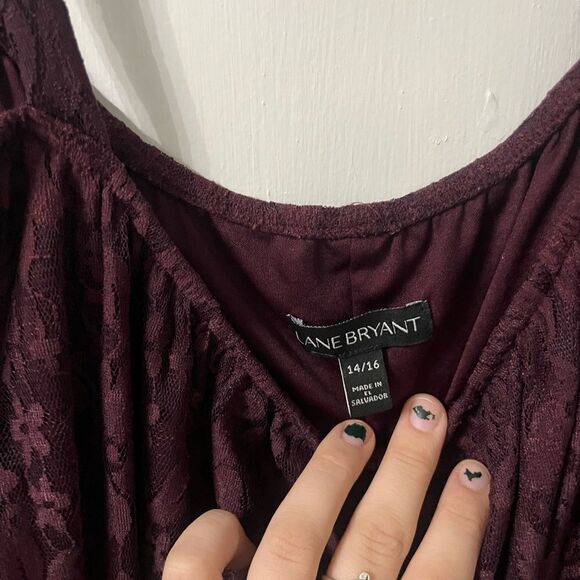 Lane Bryant Black Off the Shoulder Bell Sleeve Blouse - Picture 2 of 3